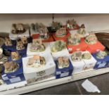 Appx 21 Lilliput Lane figures, all boxed, various sizes, including O'Laceys Store and Rustic Root