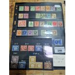 A sheet of George V and Edward VIII stamps plus some duos.