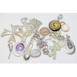 Assorted silver and white metal jewellery, many items marked '925' etc. gross wt. 88.4g.