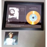 A framed George Michael cd single, careless whisper together with a signed photograph.