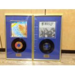 Two Pink Floyd framed vinyl singles comprising Japanese releases One Of These Days and Julia
