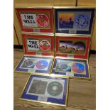 A group of seven Pink Floyd and associated framed CDs comprising Pulse (discs 1&2), Unmagumma