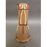 An Eichwald Secessionist style twin handle vase, height 32.5cm. Condition - good, general wear