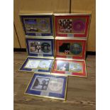 A group of seven Pink Floyd and associated framed CDs comprising Unmagumma, The Final Cut, A
