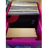 A box of approx. 77 LPs, rock and pop, circa 1970s to 1990s including Genesis, Deep Purple, Pink