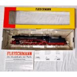 A Fleischmann locomotive 4130 DB 41270, mint in box. (Vendors father brought back 2 items each
