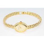 A Sewills ladies bracelet watch marked '14K 585', gross wt. 15.6g, with box.