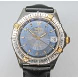 A ladies Breitling Perpetual Sirius stainless steel and gold wristwatch, ref. B62021 0587, ETA