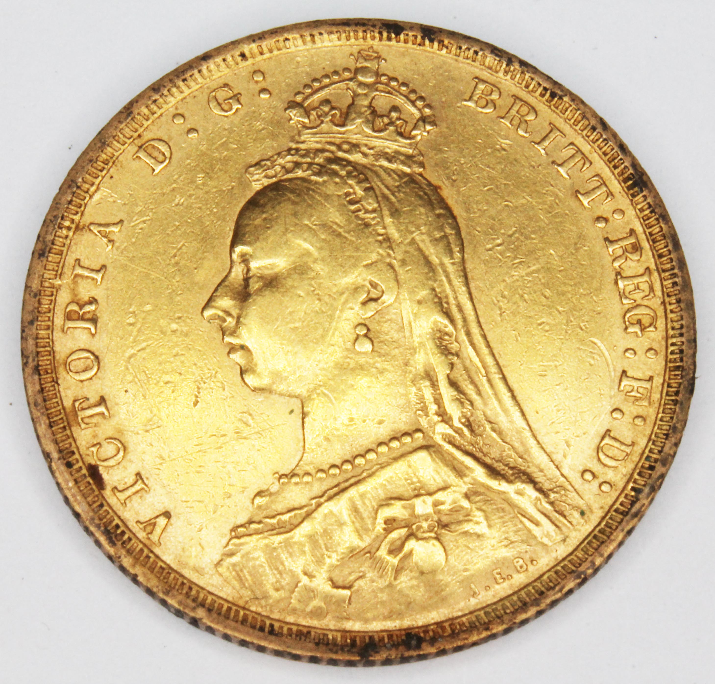 Victorian long tail sovereign 1891.