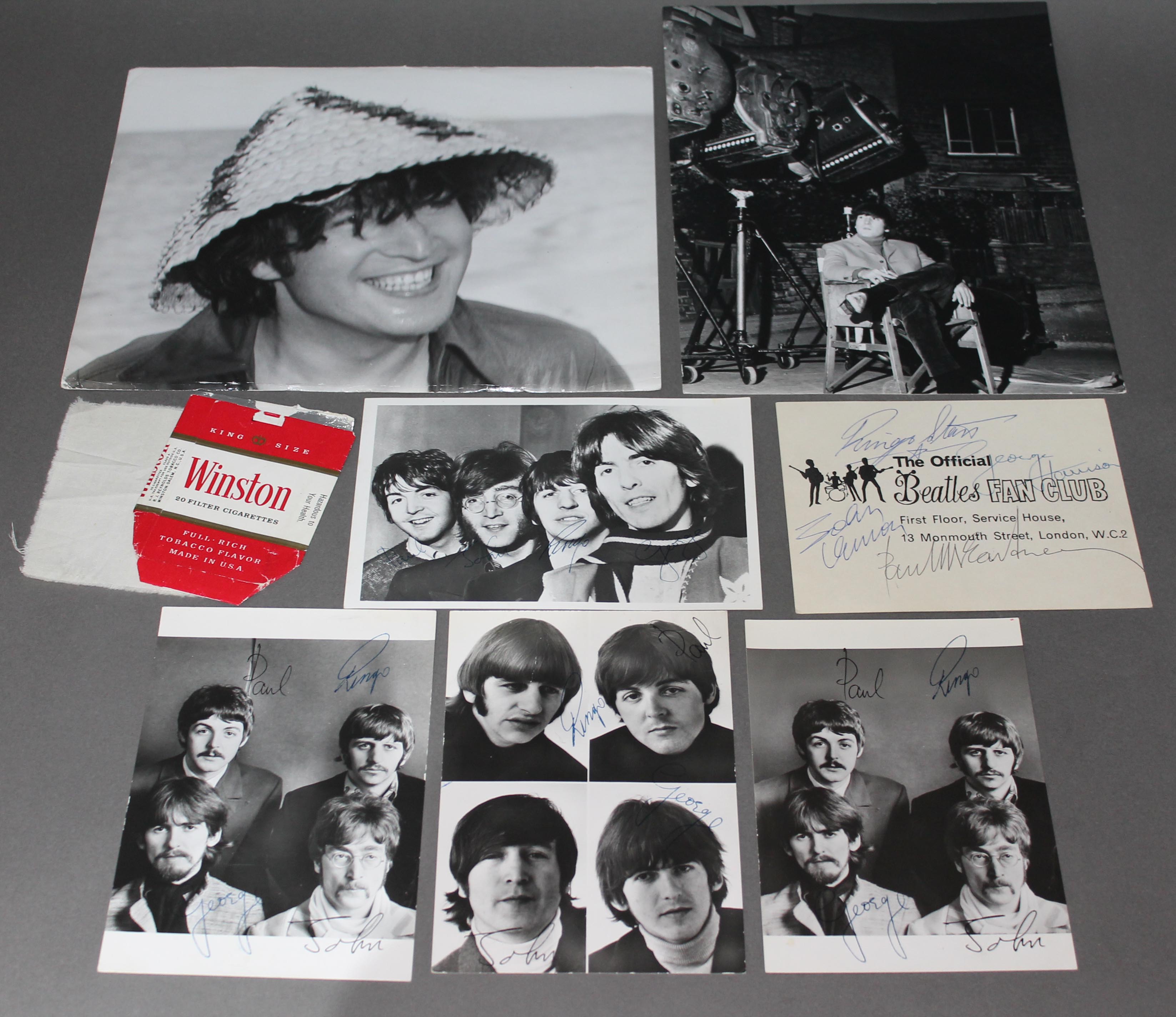 A collection of Beatles memorabilia collected by the current vendor while she was a member