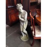 A Lady Pandora stoneware garden statue, height 116cm.