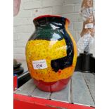 A modern coloured Poole vase
