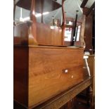 Various items of furniture; a teak bedding box, a sewing box/table, a retro kidney shaped table, a