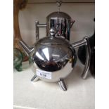 Modern stainless steel teapot and coffee jug