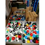 A box of molecular model parts.