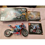 A Lego Technic model (completed) 42036 motor cycle