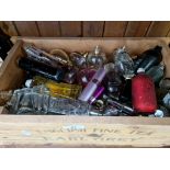 A wooden crate "Earl Grey Tea" containing various perfumes - AF.