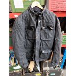 Merlin Heritage Collection padded motorcycle wax jacket, size XL