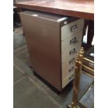 A 6 drawer metal filing cabinet, height 67.5cm.