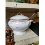 A Spode soup tureen with ladle