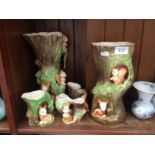 Fauna items by Eastgate pottery - tallest appx 28.5 cm