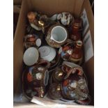 Box of Japanese Satsuma ware