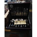 George Butler Asbury Collection plated canteen of cutlery
