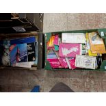 A box of OS maps and a box of aviation related items.