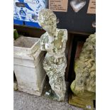 A classical style stoneware garden statue, height 87cm.