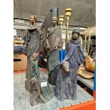 4 Soul Journey composite figures - Kamaou, Maasai x 3