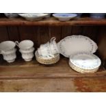 Royal Albert Memory Lane tea ware trios with an oval dish (19 pieces)