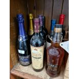 8 various bottles of alcohol including Ben Bracken aged 12 years single malt whisky, red wines,