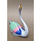 A Hungarian Fishnet pattern swan by Herend, no. 5139.