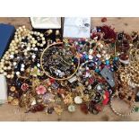 A quantity of vintage and modern costume jewellery including many named pieces.