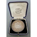 An agricultural hallmarked silver medal 'Edgewoth & District Agricultural Society'.