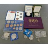 A collection of assorted GB coins to include a 1981 silver proof crown 'his royal highness the