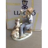 A Lladro figure, "Puppet Show", no. 5736, height 15cm, with box. Condition damage/repair free.