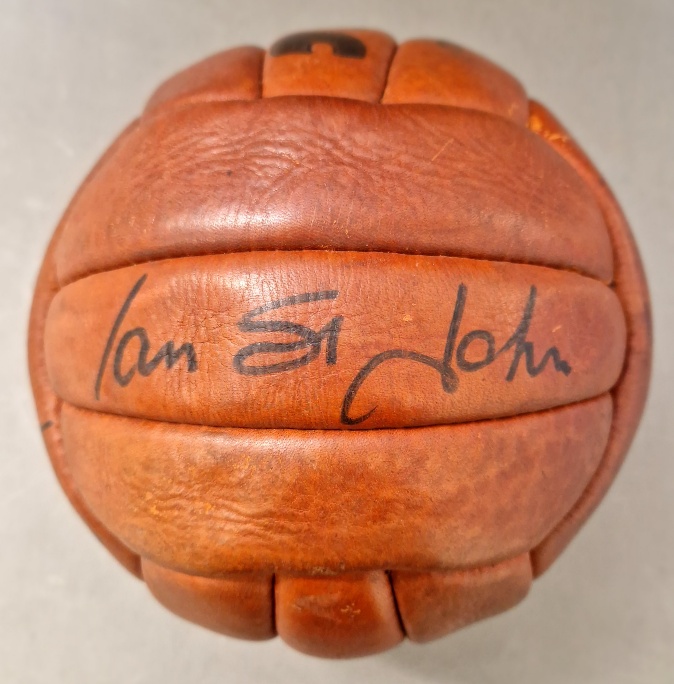 An autographed brown leather football, circa 1960s, ten Liverpool FC signatures comprising Ian - Image 6 of 7