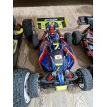 An electric 4WD RC buggy.