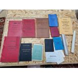 A case containing various railwayana items including various diagrams Settle to Carlisle railway,