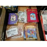 Three Harry Potter collectable items; Harry Potter and the Sorcerers Stone Quidditch Chapter Game