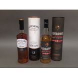 Two bottles of 12 year old single malt scotch whisky: Bowmore and Glen Marnoch, 700ml, 40%, level