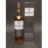 Macallan Fine Oak Triple Cask Matured 10 year old single malt scotch whisky, one bottle, 700ml, 40%,