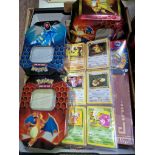 A box of Pokemon cards, approx. 1000 including holos and base set cards.