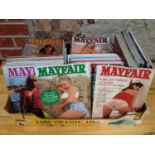 Mayfair magazine, approx. 100 issues, circa q980s to early 2000s.