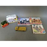 A box containing boxed Dinky toys, Airfix model kits etc.