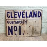 A vintage enamelled Cleveland sign, 122cm x 91cm.