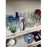 A collection of glassware to include Caithness glass and Italian drinking glasses etc