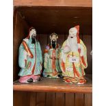 Three Chinese porcelain figures