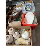 7 boxes of assorted pottery, china to include Royal Albert "Lady Carlyle", Staffordshire pottery